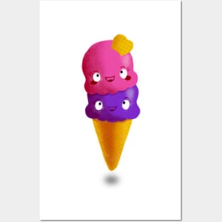 Happy Ice Cream Posters and Art